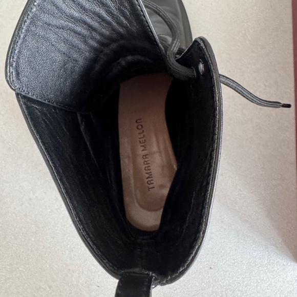 tamara mellon black lace up ankle boots standard ankle 35-calfskin women 38 - Picture 4 of 10